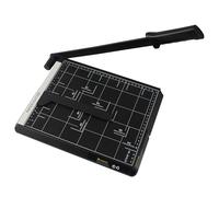 PORTENTUM taglierina per carta A4 con squadra magnetica regolabile e base antiscivolo - taglierina a leva di precisione con blocco del braccio e guide stampate - taglia carta A4 A5 B5 B6 B7 - 12 fogli
