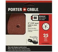 porter-cable 735500825 12,7 cm 80 Grit five-hole Hook & Loop dischi abrasivi (pezzi)