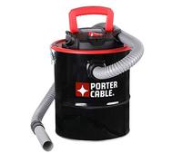 Porter-Cable HP Aspiratore per ceneri a forte aspirazione per camini, stufe a legna, fuochi e stufe a pellet, nero