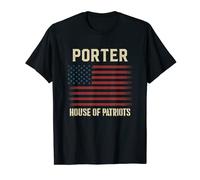 PORTER Cognome Cognome American Flag Family Maglietta
