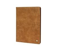 Porter Riley - Custodia in pelle per iPad di decima generazione (10,9") modello 2022. Custodia a libro in vera pelle premium (marrone chiaro)