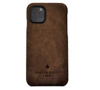 Porter Riley - Custodia in Pelle per iPhone 11 Pro (5.8"). Custodia Posteriore Sottile in Vera Pelle Premium (Marrone Cioccolato)
