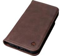 Porter Riley Custodia in Pelle per iPhone 14 Plus. Supporto/Copertura/Portafoglio [Slot Per Schede] [Supporto Orizzontale] [Telaio Resistente] (Marrone Cioccolato)