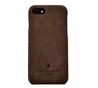 Porter Riley - Custodia in Pelle per iPhone SE 2022/20 e iPhone 8 / iPhone 7. Custodia Posteriore Sottile in Vera Pelle Premium (Marrone Cioccolato)