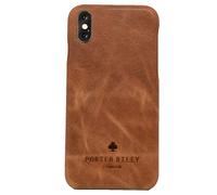 Porter Riley Custodia in Pelle per Iphone X/Iphone Xs. Fondello Sottile in Vera Pelle Premium (Abbronzatura)(iPhone X/Xs)