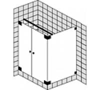 Portes battantes sur mesure SPRINZ Omega avec panneau latéral, dimensions jusqu'à : 1000x1200x2000mm, O19.7CHM, O19.7CHM, Cabine doccia: Parti di montaggio: Cromo, tipo di vetro: cristallo chiaro con 