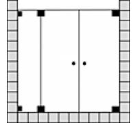 Portes battantes sur mesure SPRINZ Omega avec panneau latéral pour niche, dimensions jusqu'à : 1000x2000mm, O24.0CHM, O24.0CHM, Cabine doccia: Parti di montaggio: Cromo, tipo di vetro: cristallo chiar