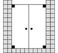 Portes battantes sur mesure SPRINZ Omega pour niche, dimensions jusqu'à : 900x2000mm, O22.9CHM, O22.9CHM, Cabine doccia: Parti di montaggio: Cromo, tipo di vetro: cristallo chiaro con SpriClean e Spri