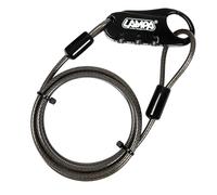 Lampa Lucchetto antifurto Portex – Cavo di sicurezza 150 cm acciaio Ø4 mm per moto/scooter/casco