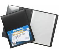 Portfolio Deluxe In Finta Pelle Nera A4 Con 40 Tasche Per Certificati