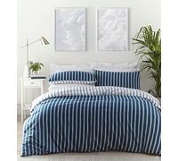 Portfolio Home Harvard - Set copripiumino reversibile per letto super king, colore: Blu