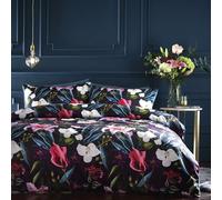 Portfolio Home Set di biancheria da letto con copripiumino e federe per cuscino, motivo floreale con gigli, morbido, facile da pulire