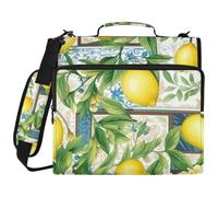 Portfolio organizer in stile siciliano, con 3 anelli e custodia per laptop da 14", per viaggi di lavoro