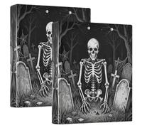 Portfolio Raccoglitore con Built-in Appunti Zombie Skeleton Undead Horror | Organizer per documenti impermeabile con superficie lavabile