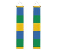Portico Banner WZYWHJ Bandiera Gabonese Stampe Decor Wall Hanging Banner Door Sign, per Outdoor Indoor Yard Party 30,5 x 180 cm