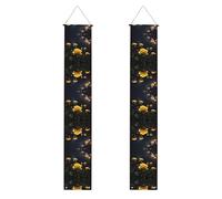 Portico Banner WZYWHJ Belle rose gialle stampe Decor Wall Hanging Banner Door Sign, per esterni e interni, cortile, feste, 30,5 x 180 cm