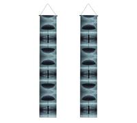 Portico Banner WZYWHJ Black Umbrella in the Rain Stampe Decor Wall Hanging Banner Door Sign, per Outdoor Indoor Yard Party 30,5 x 180 cm