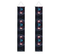 Portico Banner WZYWHJ buchi neri Immagine Decor Wall Hanging Banner Door Sign, per esterni e interni Yard Party 30,5 x 180 cm