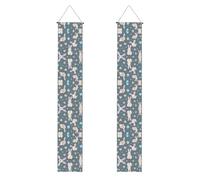 Portico Banner WZYWHJ Cartoon carino coniglietto stampe Decor Wall Hanging Banner Door Sign, per esterni e interni, cortile festa 30,5 x 180 cm