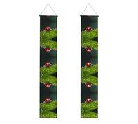 Portico Banner WZYWHJ Coccinella sette stelle stampato decorazione da appendere alla parete Banner Door Sign, per esterni e interni, cortile, feste, 30,5 x 180 cm