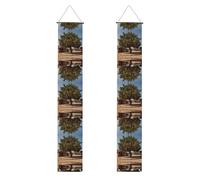 Portico Banner WZYWHJ Date Alberi in the Garden Stampa Decor Wall Hanging Banner Door Sign, per Outdoor Indoor Yard Party 30,5 x 180 cm