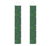 Portico Banner WZYWHJ fiori e piante modello decorazione parete appeso banner porta segno, per esterni interni cortile festa 30,5 x 180 cm