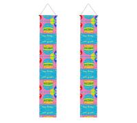Portico Banner WZYWHJ Happy Birthday Balloon Stampe Decor Wall Hanging Banner Door Sign, per esterni e interni, Cortile Party 30,5 x 180 cm