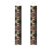 Portico Banner WZYWHJ Ice cream on the mushroom cart Stampa Decor Wall Hanging Banner Door Sign, per esterni e interni, Yard Party 30,5 x 180 cm
