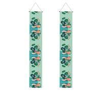 Portico Banner WZYWHJ Indoor Cartoon piante verdi in vaso Immagine Decor Wall Hanging Banner Door Sign, per esterni e interni Yard Party 30,5 x 180 cm