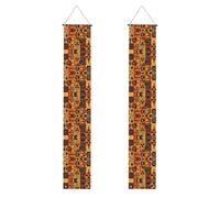 Portico Banner WZYWHJ stile africano patchwork stampe Decor Wall Hanging Banner Door Sign, per esterni e interni, cortile festa 30,5 x 180 cm