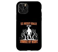 Portiere di hockey su ghiaccio di Day Zombie by Night Halloween Creepy Custodia per iPhone 11 Pro