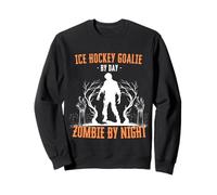 Portiere di Hockey su Ghiaccio di Day Zombie by Night Halloween Creepy Felpa
