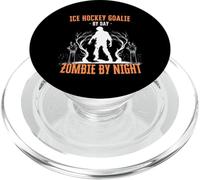 Portiere di hockey su ghiaccio di Day Zombie by Night Halloween Creepy PopSockets PopGrip per MagSafe
