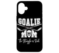 Portiere Hockey Mom The Struggle is Real for Keeper Mothers Custodia per iPhone 16 Plus