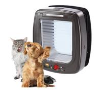 Ferplast Gattaiola Microchip, Porta per Gatti, Cani Piccoli Entrata e uscita controllabile 4 vie, Protezione da Correnti d'Aria, Porticina per Gatti con Microchip, Taglia L, Marrone