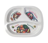 Portion Control Plate for Balanced Diet - Grains, Proteins, Fruits & Veggies