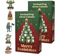 Portland Frog Calendario dell'Avvento 2025 - Calendario 24 giorni con 24 rane eccentriche e adorabili, unisciti alla resistenza gracchiante durante le festività natalizie, divertente regalo di Natale