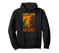 Portland Frog Resist Protest Design Resistenza Politica Felpa con Cappuccio