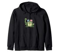 Portland Frog Subtle Protest on No Kings Day Felpa con Cappuccio