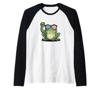 Portland Frog Subtle Protest on No Kings Day Maglia con Maniche Raglan