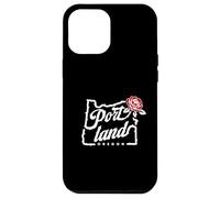 Portland, Oregon, città, di, rose, oregon, mappa, con, uno, rosa rossa Custodia per iPhone 12 Pro Max