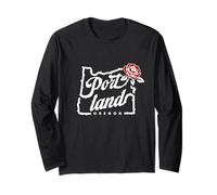 Portland, Oregon, Città, di, Rose, Oregon, Mappa, con, Uno, Rosa Rossa Maglia a Manica