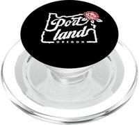 Portland, Oregon, città, di, rose, oregon, mappa, con, uno, rosa rossa PopSockets PopGrip per MagSafe