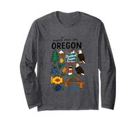 Portland, Oregon, Città Vecchia, Natura, Icone, Design Maglia a Manica