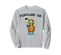 Portland Oregon Frog, graziosa Maglietta Impermeabile Froggy, Protezione Divertente Felpa