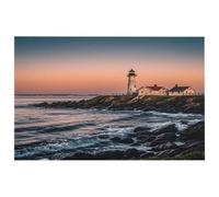 Portland River Lighthouse Sunrise Tappeto per ingresso lavabile con retro in gomma antiscivolo, per cucina, morbido, antimacchia, piccolo tappeto per camera da letto, bagno, decorazione per pavimento