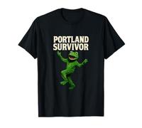Portland Survivor, Dancing Frog Mascotte, Immigrazione Maglietta