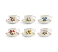 Portmeirion Botanic Garden Meadow - Set di 6 tazze da tè e piattini