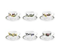 Portmeirion, Botanic Garden, 6 Tazze Caffè con piatto, Porcellana