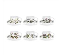 Portmeirion Botanic Garden - Tazza da colazione con piattino a forma di tamburo, 255 ml